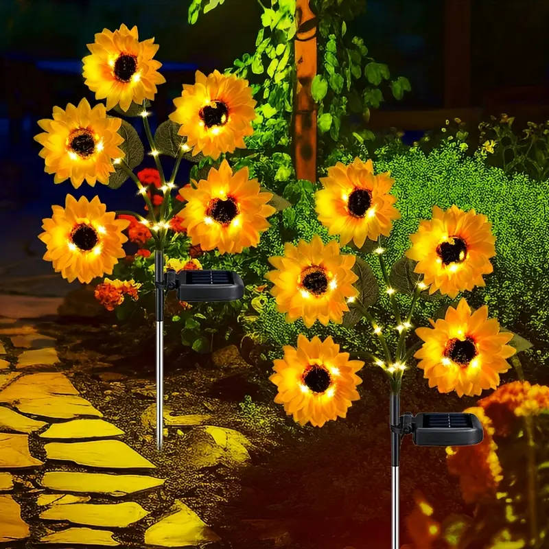5pcs Solar Sunflower LED Lights
