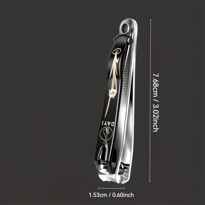 1pc ODORless High-Carbon Steel Nail Clippers with Nail File Modern Black  Golden OKAY I HAV