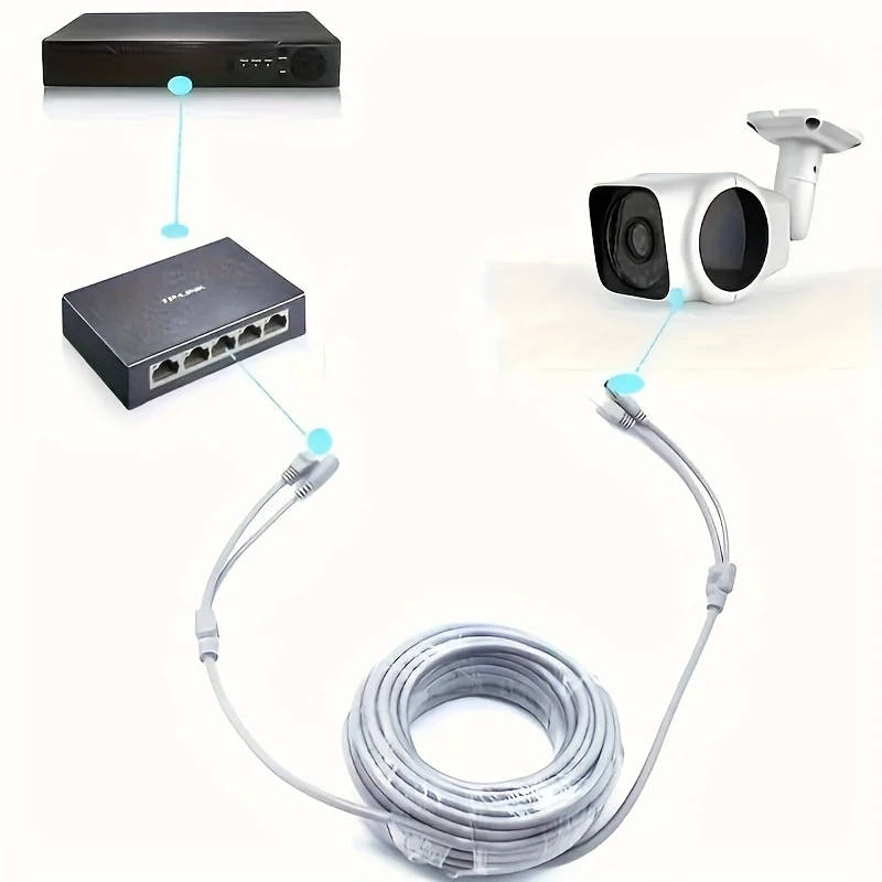1pc 10M Surveillance Camera Extension Cable 8-Pin PCIe Connector Female to Male Power+Data for Secur