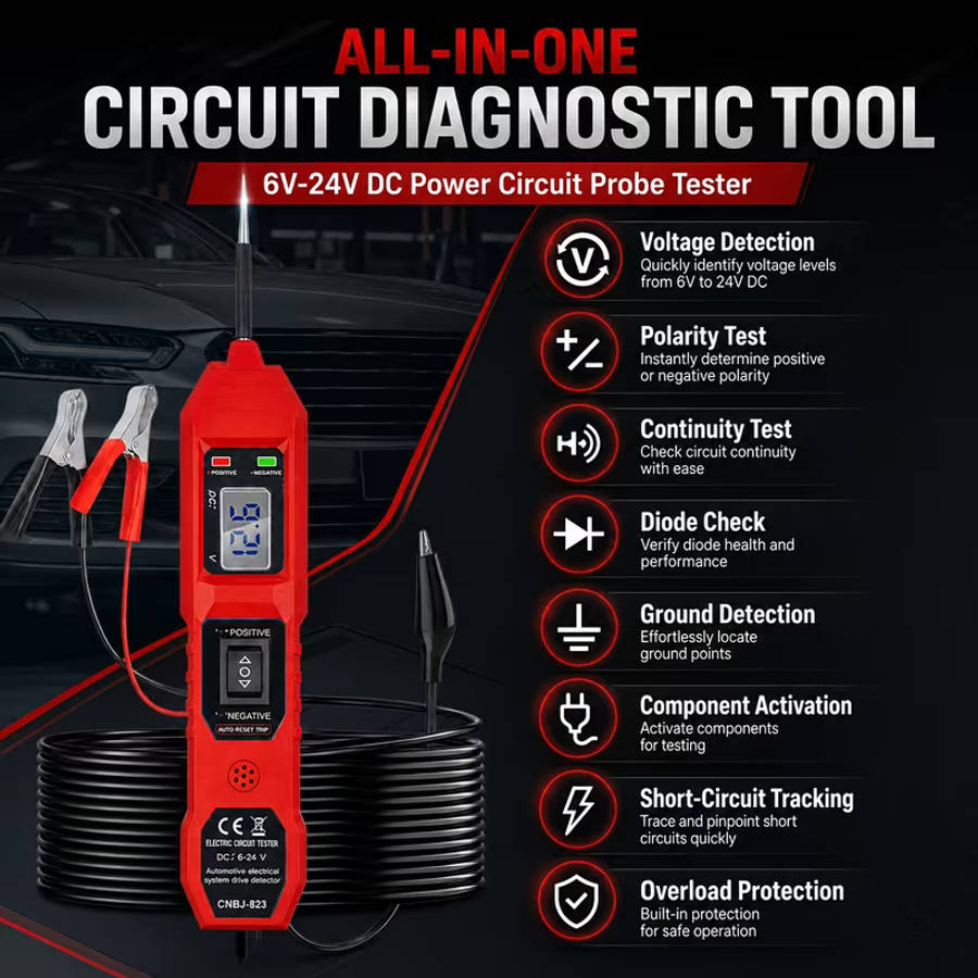 Smart Circuit Tester 823 with LED Voltage Display