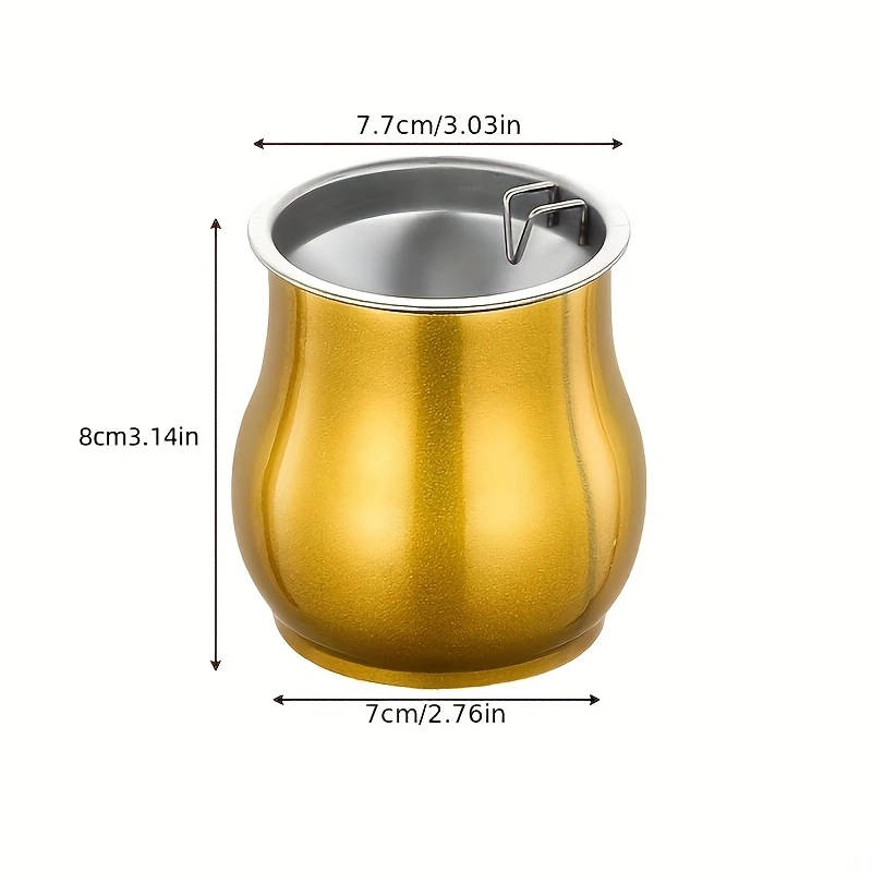 1pc Windproof Stainless Steel Ashtray with Creative Deer Design Smoke-Free for Cars Home Terraces