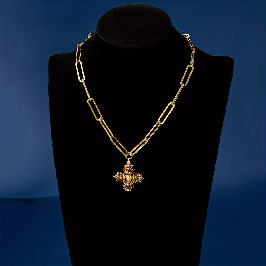 1 Piece Golden Jesus Theme Pendant