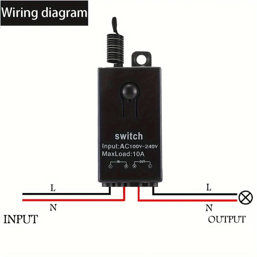 1pc Mini Size AC100V-240V Remote Wireless Remote Control Lighting Control Switch