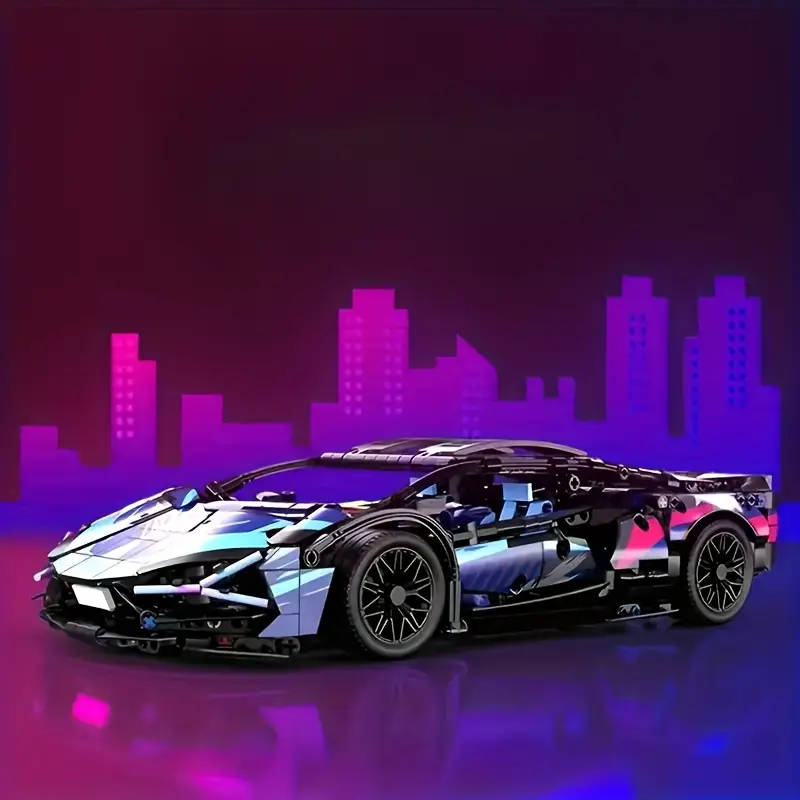 3629 Piece Futuristic Cyberpunk Luxury Racing Car Building Blocks