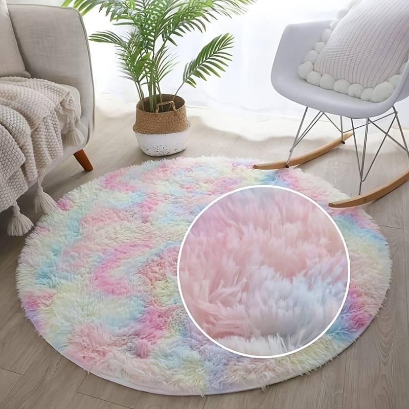 1Pc Rainbow Color 79.98x79.98cm Floor Mat