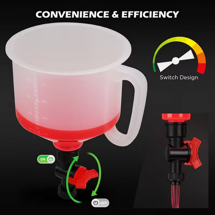 22pcs No-Spill Coolant Filling Funnel Kit And Siphon Hose Pump