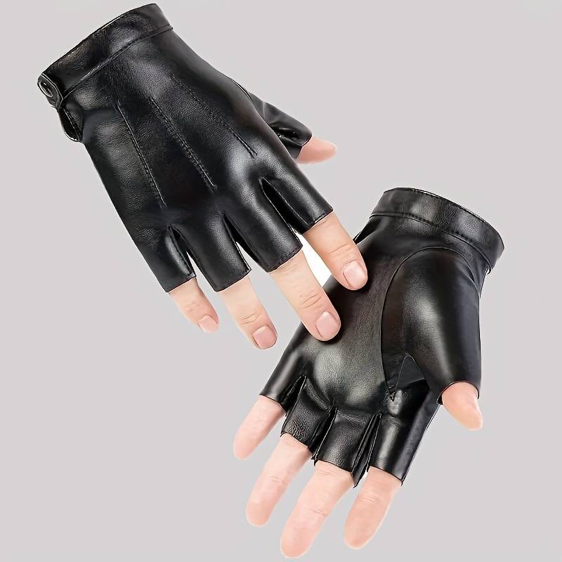 1 Pair Black Outdoor Sports Gloves