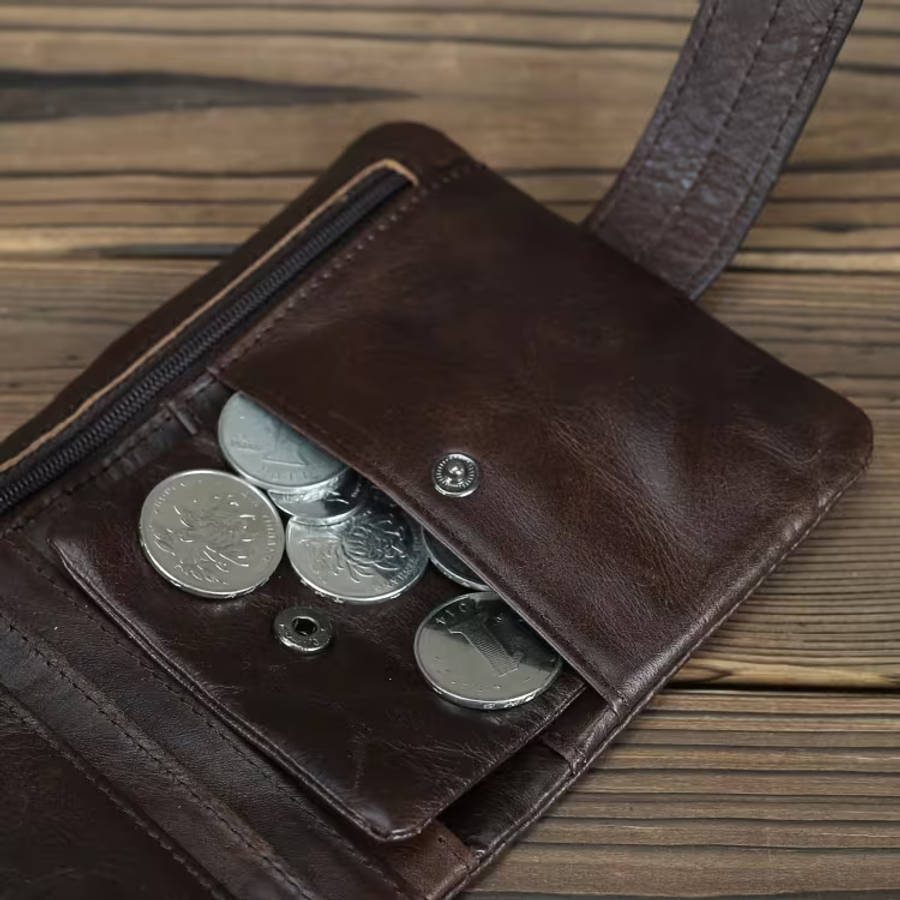 Genuine Top Grain Brown Leather Wallet