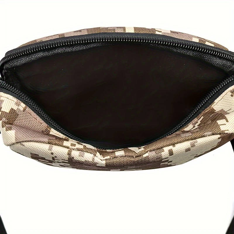 1pc Unisex Camouflage Crossbody Bag Casual Nylon Shoulder Sling with Tassel Detail Adjustable Strap