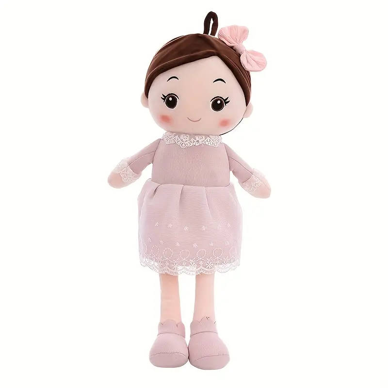 Cute Cartoon Little Girl Doll Plush Toy Green