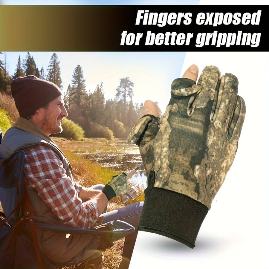1 Pair Brown Size M Outdoor Sports Gloves
