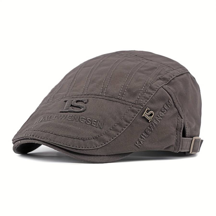 Everyday Comfort Black Beret Cap Retro British Style Casual Textured Fabric Hat With Is