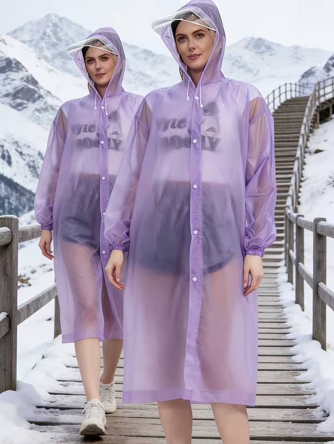 Raincoat Purple Size Asian Onesize