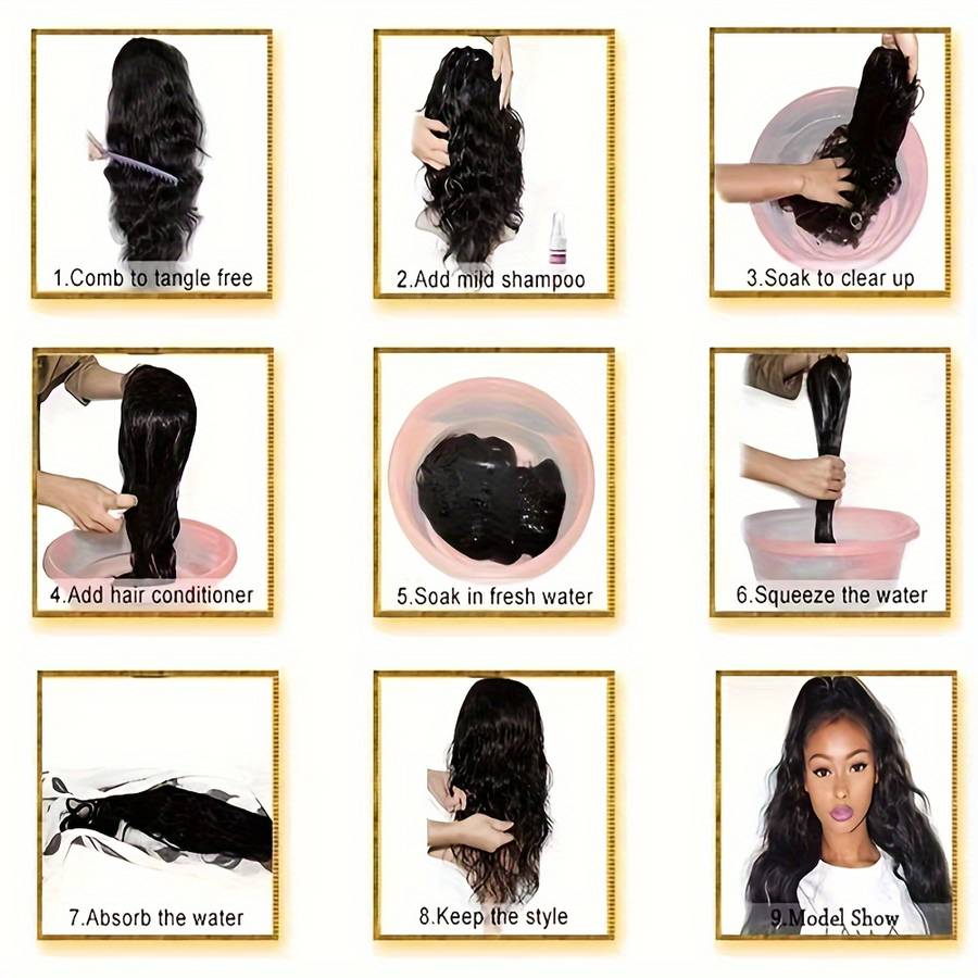 1Pc Black 60.96cm Fashion Design Wig