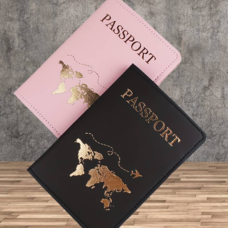 1pc Luxury Travel Passport Holder and Card Protector Slim Portable Wallet for ID and Credit Cards