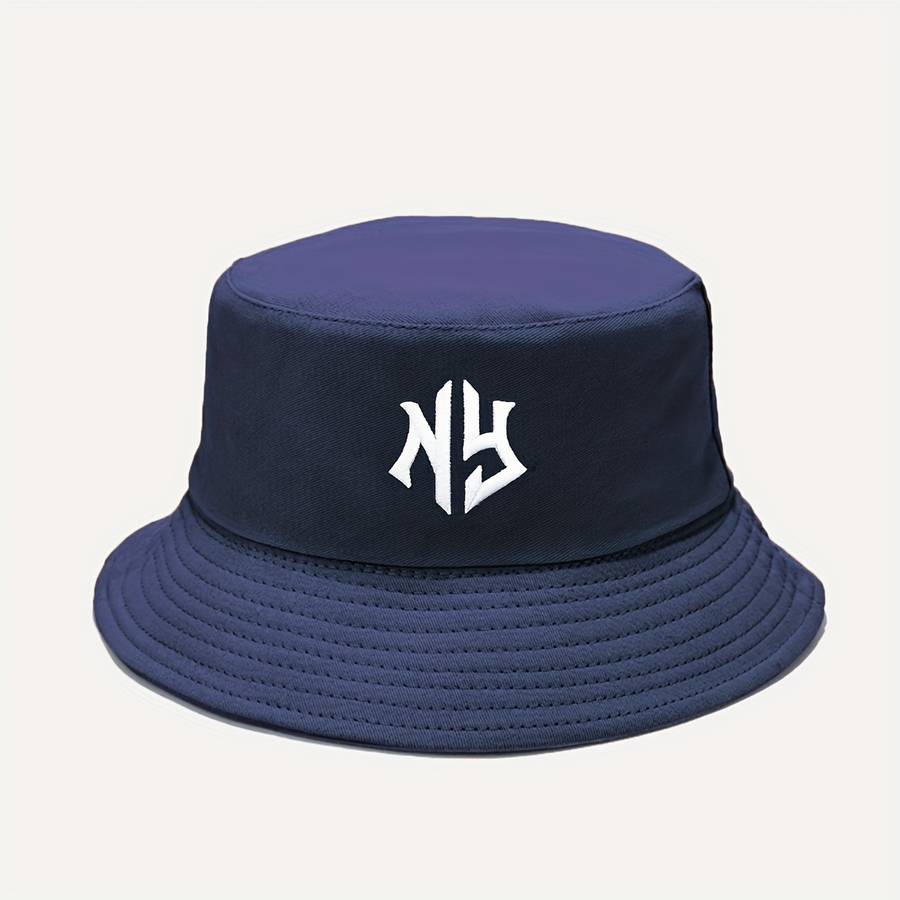 1pc ATHACER Bucket Hat with "NY" Embroidery Breathable Sun Protection Lightweight Foldable Fi