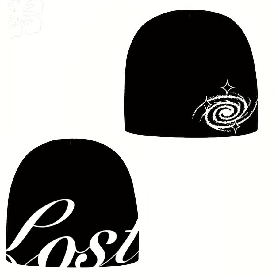 1pc Unisex Embroidered Acrylic Knit Beanie Stretchable Hand-Washable Street Style Hip-Hop Winter
