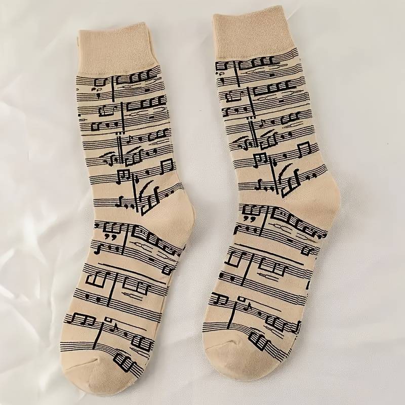 1 Pair Of Notes One Size Socks
