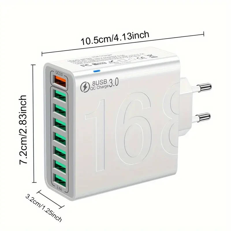 1pc Multiport Fast Charging USB Wall Phone Charger Adapter QC 3.0 USB Phone Charger for iPhone
