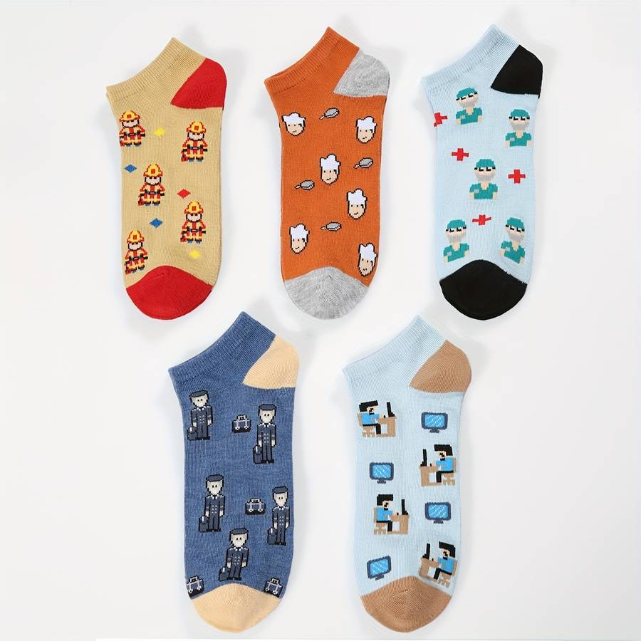 5 Pairs One Size High Elastic Socks