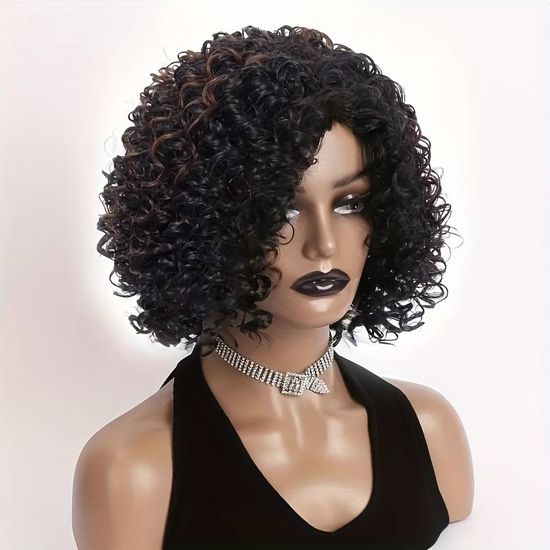 1Pc Black Brown 30.48cm Fashion Design Wig