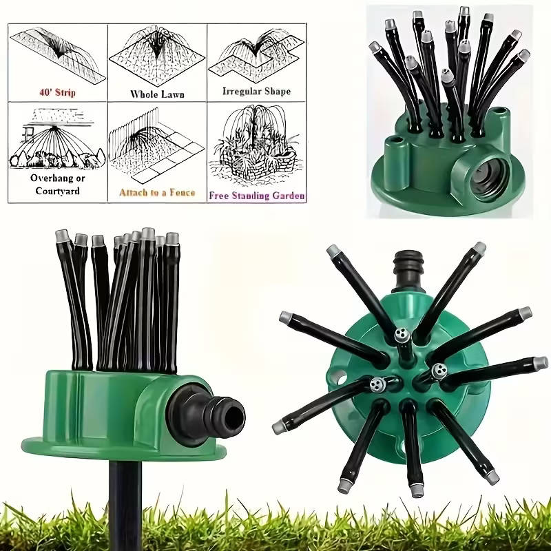360-Degree Automatic Multi-Head Sprinkler