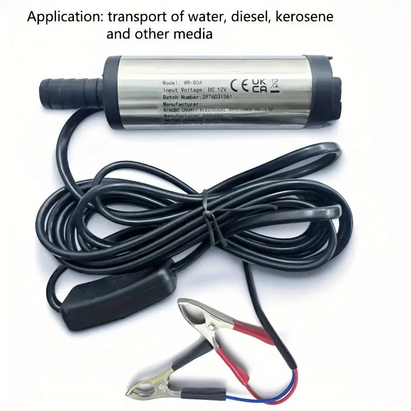 Portable 12V Dc Oil Water Pump Stainless Steel Submersible Diesel Transfer Tool With High-Speed
