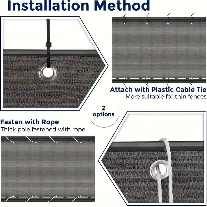 1pc 2x3m UV-Resistant Garden Shade Cloth with Reinforced Grommets Sunshade Net