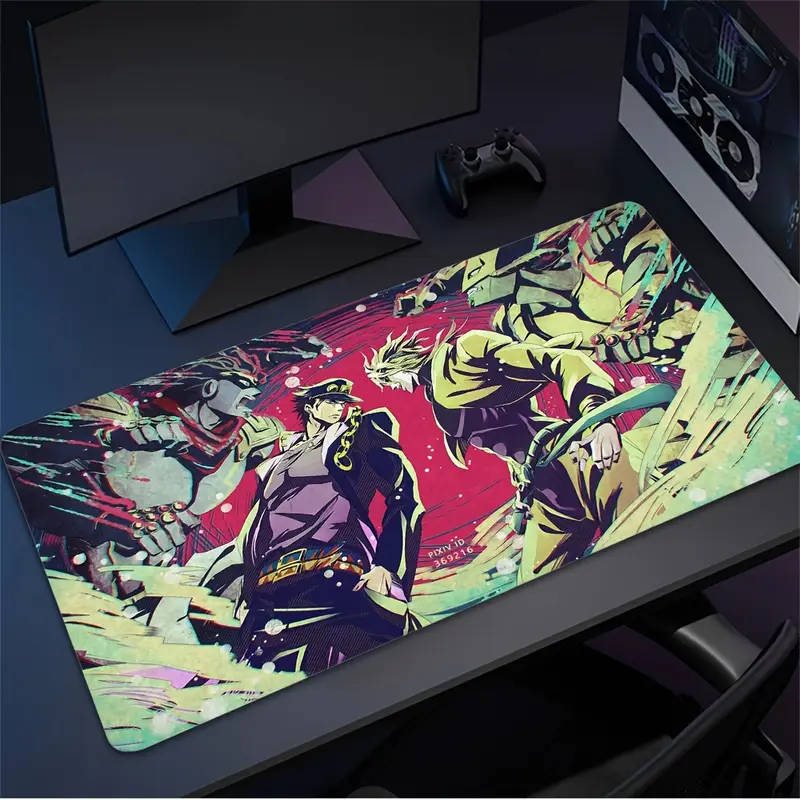 1pc 30x60cm Bizarre Adventure Gaming Mouse Pad Vibrant Anime Design Non-Slip Rubber Base