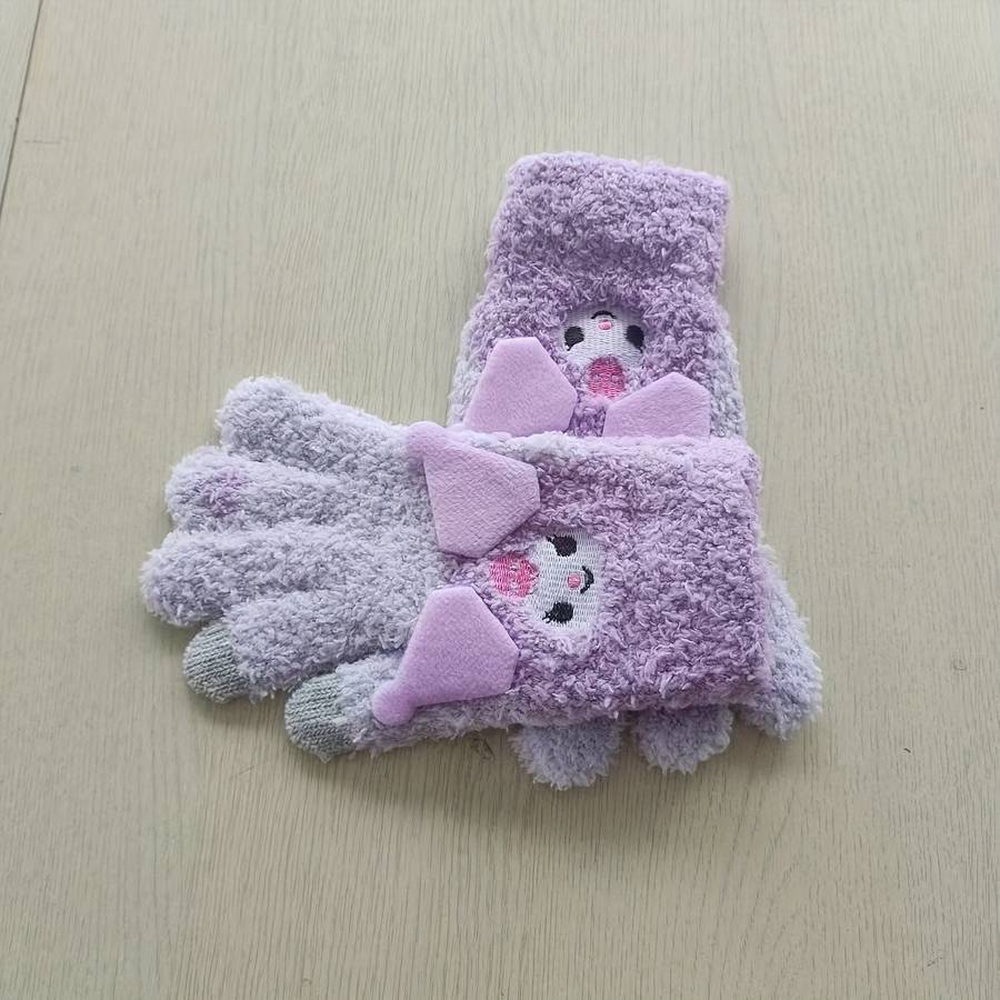 1 Pair Pink Warm Gloves