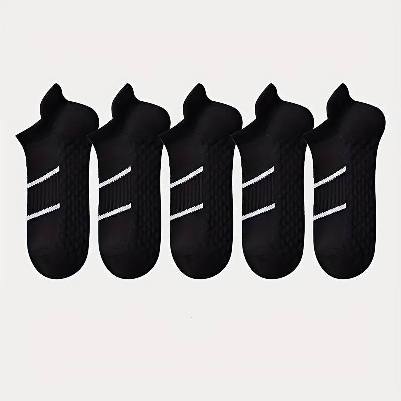 5 Pairs White One Size High Elastic Socks