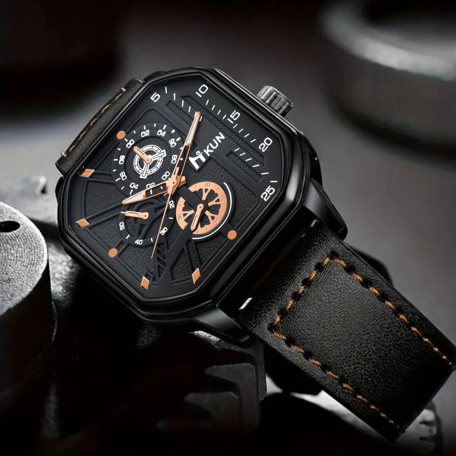 2pcs set High-end Wristwatches the First Choice of Modern Elites Show Your Way to Success Color Sent