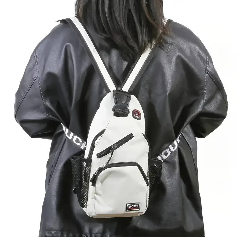 Women's Fashion Sling Backpack Multi-Pocket Nylon Crossbody Bag