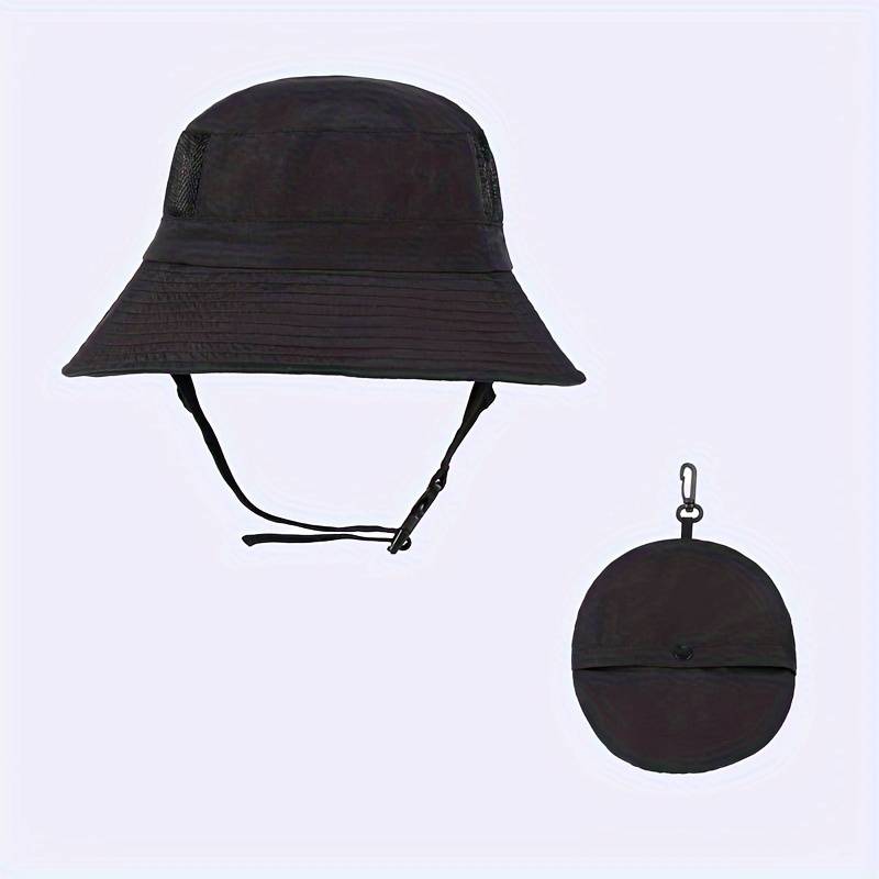 1pc Wide Brim Sun Protection Hat Foldable Outdoor Hiking Fishing Cap Quick-Drying Surfing Fis