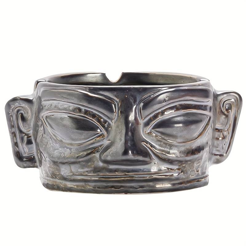1pc Modern Ashtray for Home Living Room Lightweight Luxury Sealed Anti-ash High-end Cigarette Hold