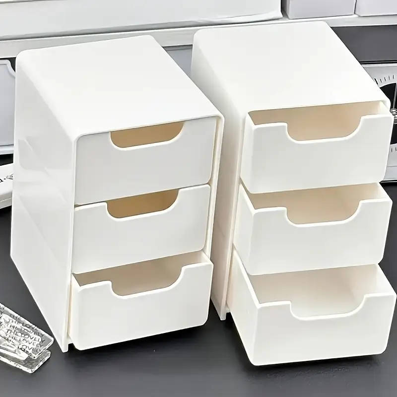 1pc 3-Tier Desk Organizer Ideal for Storing Office Supplies Jewelry And Cosmetics Lightweight And Po