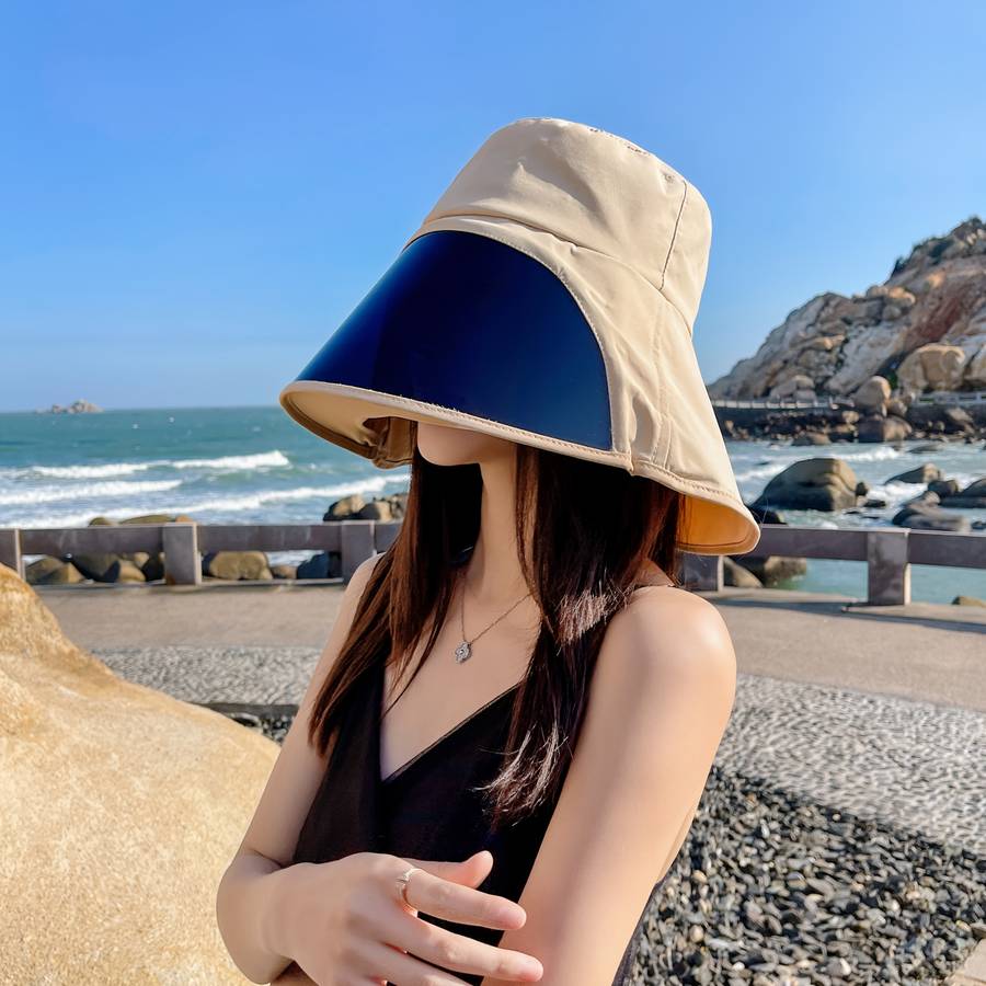 1pc Women'S Lightweight Breathable Sun Hat with Extended Brim and Face Shade Perfect for Cycling