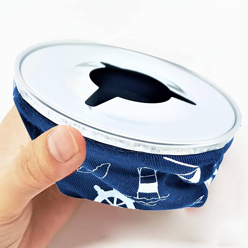 1pc Stainless Steel Ashtray with Windproof Canvas Sandbag Portable Cigarette Holder for Cars RVs