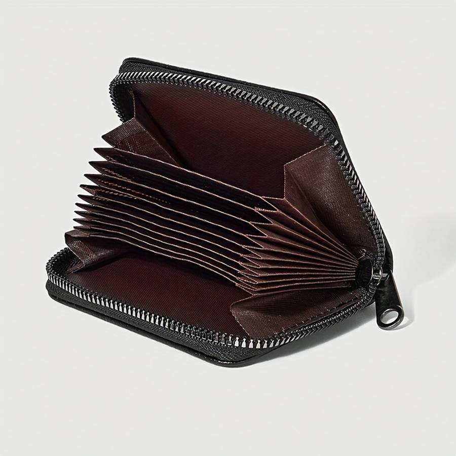 A New Stylish Wallet Featuring A Dark Snake Star And Moon Pattern Designed With Dual Zippers