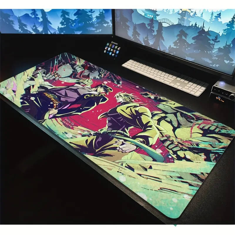 1pc 30x60cm Bizarre Adventure Gaming Mouse Pad Vibrant Anime Design Non-Slip Rubber Base