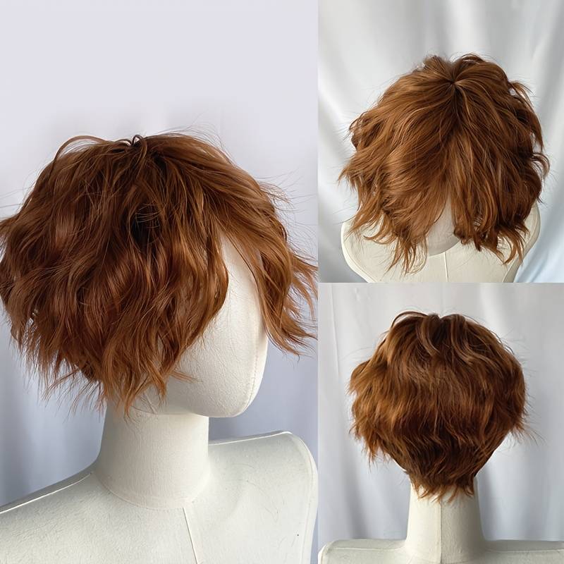1Pc Light Brown 20.32cm Fashion Design Wig