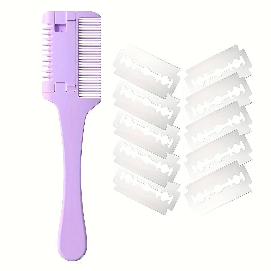 1pc Black Size 1 Comb Add 10 BladesPet Comb