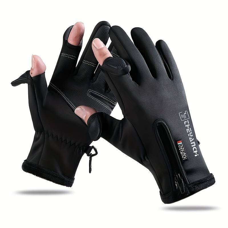 1 Pair Black Size M Warm Gloves