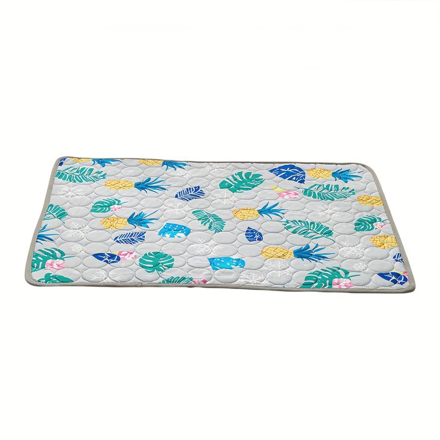 1piece Blue Snowflake Dog Paw Print Cooling Pad