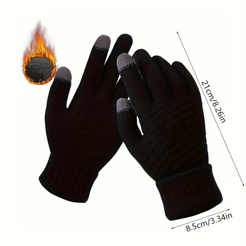 4 Pairs Black And Gray Warm Gloves