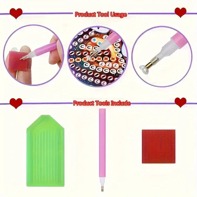 1pc DIY 5D Diamond Painting Kit Colorful Watercolor Landscape Full Drill Round Rhinestone Embroidery