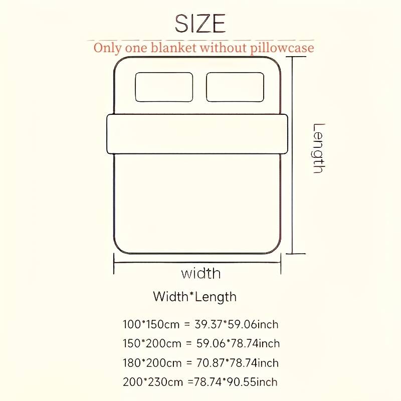 1ps Blanket Color Coffee Color White Edge size 180x200cm