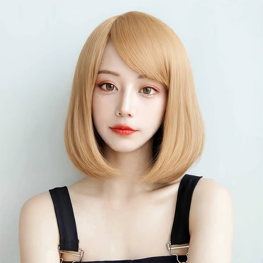 1Pc Linen Gold 30.48cm Fashion Design Wig