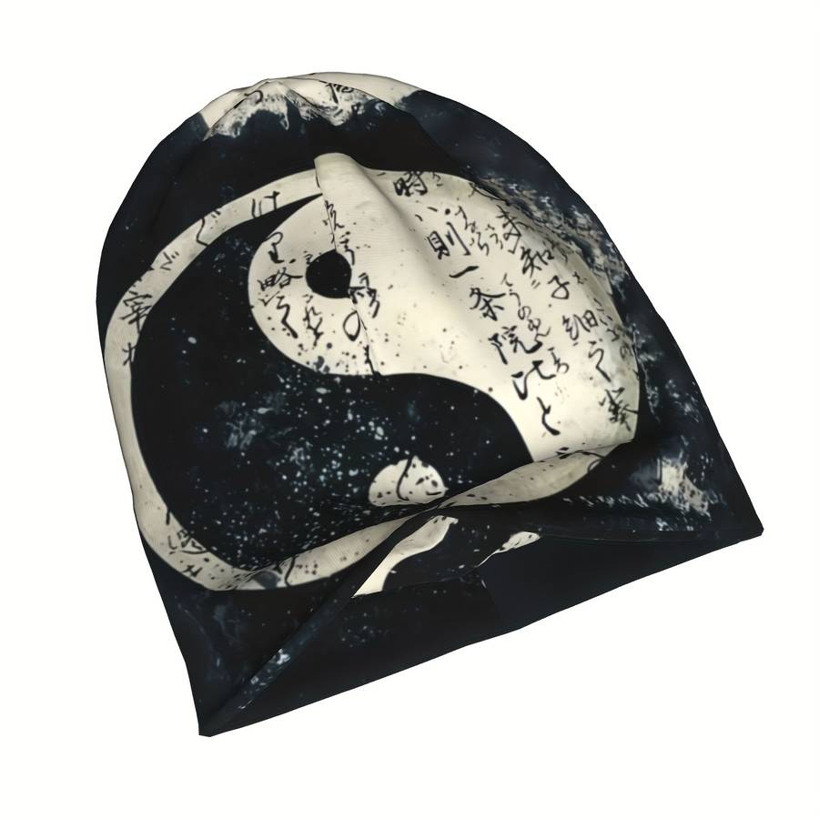 Tai Chi Yin Yang Brimless Beanie Soft Stretchy Polyester Blend Funky Style