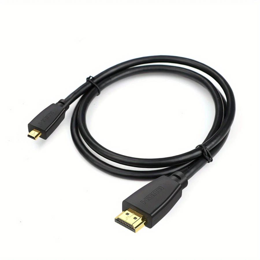 1pc 100cm High-Speed HDTV Cable 2.0/1.4 Gold-Plated Male to Micro 18Gbps Supports 4K 60Hz HDR 3D Up